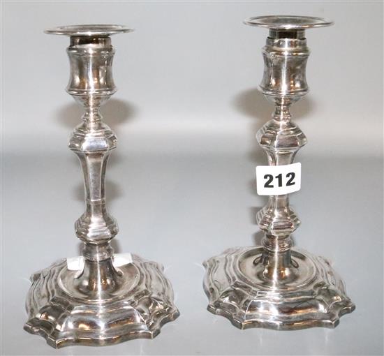 Pair of 1970s silver candlesticks